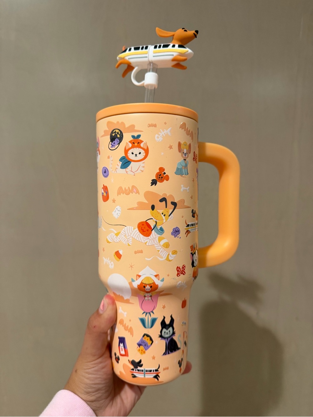 Disney parks Halloween dog and cat Character Tumbler with Handle